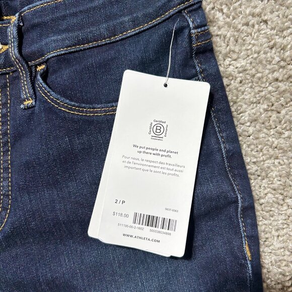 Athleta Womens Sz 2P Sculptek Ultra Skinny Midnight Jeans, Dark Wash - Picture 5 of 12
